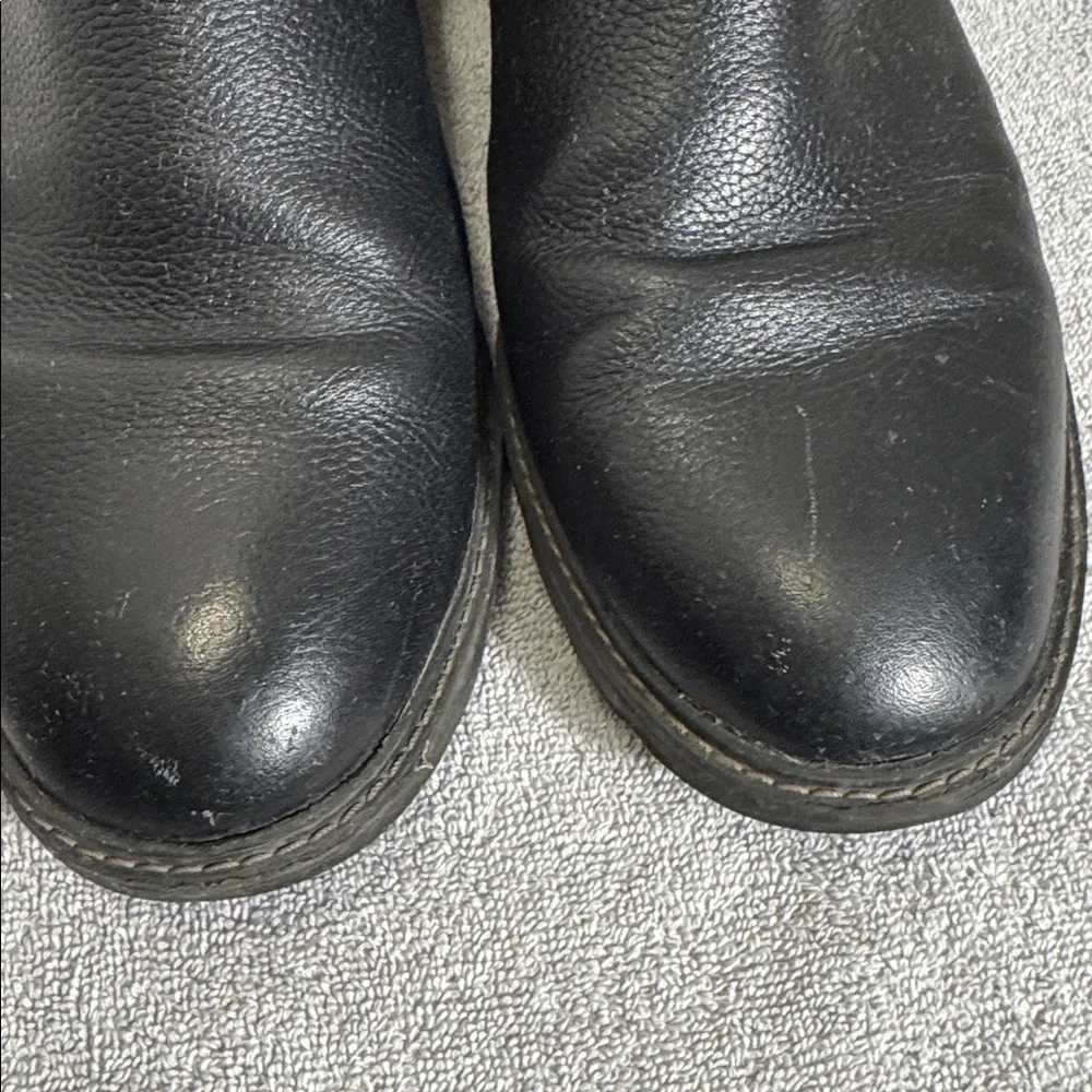 Abound boots Black Leather Ankle Boots men’s size‎ 9 leather upper slip on